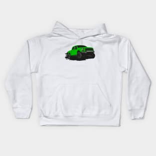 Green Raptor pickup Kids Hoodie